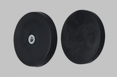Flache innenliegende Gewindegummi überzogene Pot Magnete